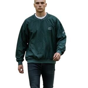 Cutter & Buck Men’s Vintage Pullover Windbreaker Palm Springs 1997, Green, XL